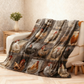 🎁🎄Saldi di Natale - 49% di Sconto🐔 Coperta in Flanella Vintage con Motivo Gallina