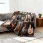 🎁🎄Saldi di Natale - 49% di Sconto🐔 Coperta in Flanella Vintage con Motivo Gallina