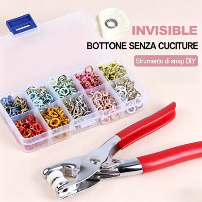 🔥ULTIMO GIORNO 50% DI SCONTO👍Strumento fai da te per bottoni automatici senza cuciture