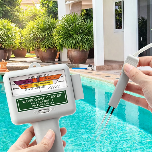 🔬💧 SCONTO DEL 50%! Tester 2 in 1 per pH e cloro dell'acqua della piscina – Misurazione digitale del pH e del livello di cloro – Veloce, impermeabile e ideale per piscine, vasche idromassaggio e spa ✨