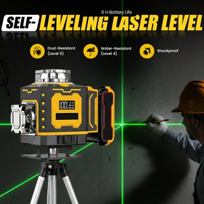Livella laser ad alta tecnologia ⚡ Raggio a frequenza variabile senza dispersione 🎯 Regolazione tramite touchscreen per linee più spesse, funzionamento a distanza, schermo luminoso: un accessorio indispensabile in cantiere 🛠️