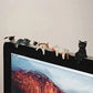 😺Mini statuine di gatti dipinte a mano per la scrivania🔥Set di 5 simpatici gatti in stile cartone animato da tenere sempre con te