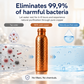 ❄️Sconto del 50% per la freschezza estiva!💧Borraccia di alta qualità realizzata al 100% in rame massiccio – Senza plastica e ispirata all’Ayurveda