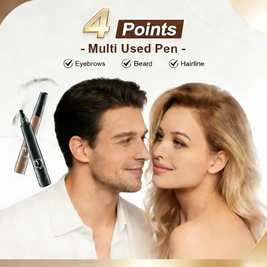 🎁Compra 1, Ottieni 1 Gratis🔥Penna Impermeabile a Quattro Punte per Barba e Sopracciglia✨