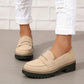 ⏳Offerta di fabbrica ultimo giorno - sconto del 53% 🎁Mocassini da donna comodi con tacco grosso e design slip-on