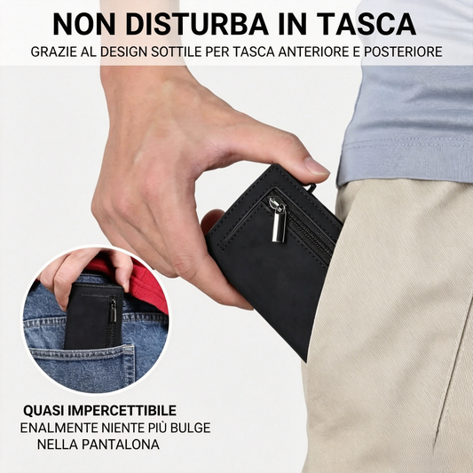 🔥OFFERTA SPECIALE 50% DI SCONTO🟔 Portafoglio da lavoro semplice a due ante con scomparti multipli per carte e ampia capienza