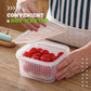 🥬 Drain & Store Prep Box | 2-in-1 Kitchen Organizer