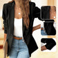 🎁OFFRE LIMITÉE : 49 % DE RÉDUCTION💕Veste unie élégante et souple, avec boutons et ouverture sur le devant