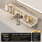 🥳2026 NUOVO ARRIVO🥳💞50K+ VENDUTI!🔥50% DI SCONTO! 🛁🧺 Mensola da Bagno Senza Foratura Montata a Parete — Fissaggio a Manopola Rotante, Tenuta Stabile, Facile Installazione ✨