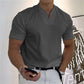👕SCONTO DEL 50% ORA! 💎 T-shirt da uomo a maniche corte con scollo a V, stile business, in misto cotone traspirante, vestibilità classica e disponibile fino alla taglia 5XL ✨