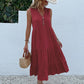 Button Detail Layered Hem Smock Dress（49% OFF）