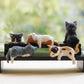 😺Mini statuine di gatti dipinte a mano per la scrivania🔥Set di 5 simpatici gatti in stile cartone animato da tenere sempre con te