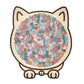 🎁🧩Puzzle in legno a forma di gatto con 135 pezzi nei colori di Morandi