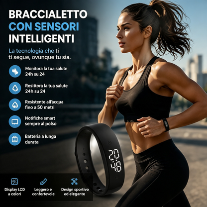 ⌚ SCONTO DEL 50%! 🏋️ SmartSense Smartband – Monitoraggio dell’attività fisica, frequenza cardiaca e contapassi – Ideale per l’attività fisica e la salute nella vita quotidiana 💪