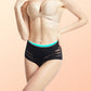 Leonisa High Waisted Invisible Tummy Control Shapewear for Women - Stripe Undetectable Lace Ladies Underwear Panties Flat Leg