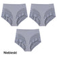 Leonisa High Waisted Invisible Tummy Control Shapewear for Women - Stripe Undetectable Lace Ladies Underwear Panties Flat Leg
