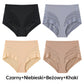 Leonisa High Waisted Invisible Tummy Control Shapewear for Women - Stripe Undetectable Lace Ladies Underwear Panties Flat Leg