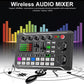 🔥🔥Scheda audio live F998 con mixer integrato, interfaccia audio per podcast con effetti da mixer DJ, voice changer con effetti sonori per karaoke, streaming live, registrazione e gaming.