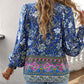💖Camicia da donna alla moda con stampa, scollo a V e maniche lunghe
