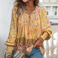💖Camicia da donna alla moda con stampa, scollo a V e maniche lunghe