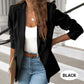 🎁OFFRE LIMITÉE : 49 % DE RÉDUCTION💕Veste unie élégante et souple, avec boutons et ouverture sur le devant