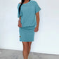 Women's Solid Color Round Neck Short Sleeve Dress