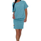Women's Solid Color Round Neck Short Sleeve Dress