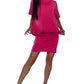 Women's Solid Color Round Neck Short Sleeve Dress