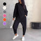 🌸✨Completo 2 Pezzi da Donna: Felpa a Maniche Lunghe con Orlo Asimmetrico e Pantaloni