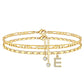 Bracciale da caviglia a strati in oro per donna