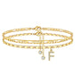 Bracciale da caviglia a strati in oro per donna