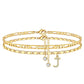 Bracciale da caviglia a strati in oro per donna