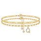 Bracciale da caviglia a strati in oro per donna
