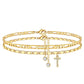 Bracciale da caviglia a strati in oro per donna