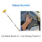 🚗SCONTO DEL 50% IN QUESTO MOMENTO! Spazzola estensibile per il lavaggio dell'auto con manico lungo, spazzola di pulizia ruotabile a 360 gradi con flusso d'acqua integrato, setole morbide che non graffiano per il lavaggio degli esterni dell'auto
