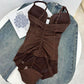 👙🌸✨Body modellante con reggiseno | snellente arricciato - vita regolabile