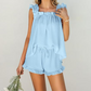 💎 -50% ON SOFT & COMFY RUFFLE TRIM PAJAMA SET! 💎 Adjustable Fit, Square Neck & Flattering Silhouette ✨