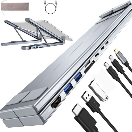 💥Offerta limitata: supporto per laptop con docking station USB-C e HDMI 4K