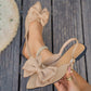 ✨ 50% OFF NOW! 👡Elegant Bow Decor Flat Shoes with Ankle Strap