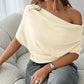 👚 Top asimmetrico da donna con maniche a pipistrello e spalle scoperte – Elegante e confortevole 🦇✨