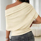 👚 Top asimmetrico da donna con maniche a pipistrello e spalle scoperte – Elegante e confortevole 🦇✨