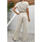 Set da donna composto da top a maniche corte e pantaloni larghi a gamba dritta