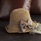 Cappello di paglia in stile francese con fiocco 👒 — Design intrecciato traspirante, ampia falda ondulata, protezione solare ed effetto snellente per il viso. Vestibilità regolabile (non vola via!), pieghevole e compatto 🌊