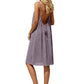 👗 50% OFF NOW! 🔥 Sexy Backless Cami Dress with Adjustable Drawstring – Deep Backless, Flowy Relaxed Fit & Premium Crinkle Fabric 🌊