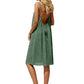 👗 50% OFF NOW! 🔥 Sexy Backless Cami Dress with Adjustable Drawstring – Deep Backless, Flowy Relaxed Fit & Premium Crinkle Fabric 🌊