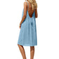 👗 50% OFF NOW! 🔥 Sexy Backless Cami Dress with Adjustable Drawstring – Deep Backless, Flowy Relaxed Fit & Premium Crinkle Fabric 🌊