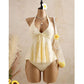 👙 50% OFF NOW! ☀️ Women's Peplum Halter Tankini Set – Jacquard Fabric & Flattering – Soft & Tummy Control 🌊