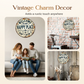 Targa in metallo stile vintage con scritta “Happy Place”