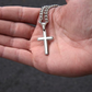Collana da uomo con ciondolo a croce in acciaio inossidabile