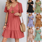 【S-3XL】👗Loose Casual Tie Waist Flowy Dress